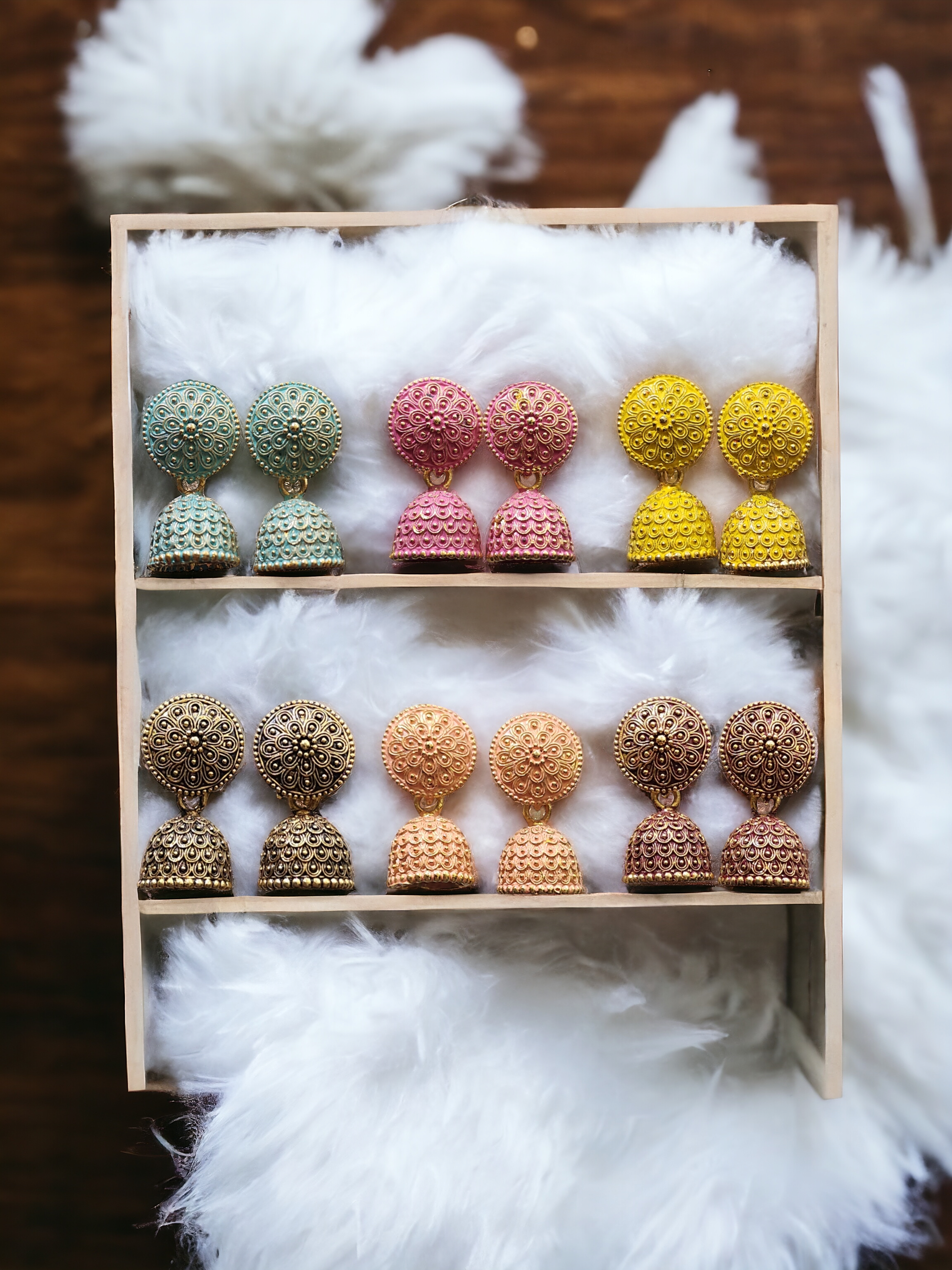 6 Pair Colorfull Small Jhumki Earrings for Women.