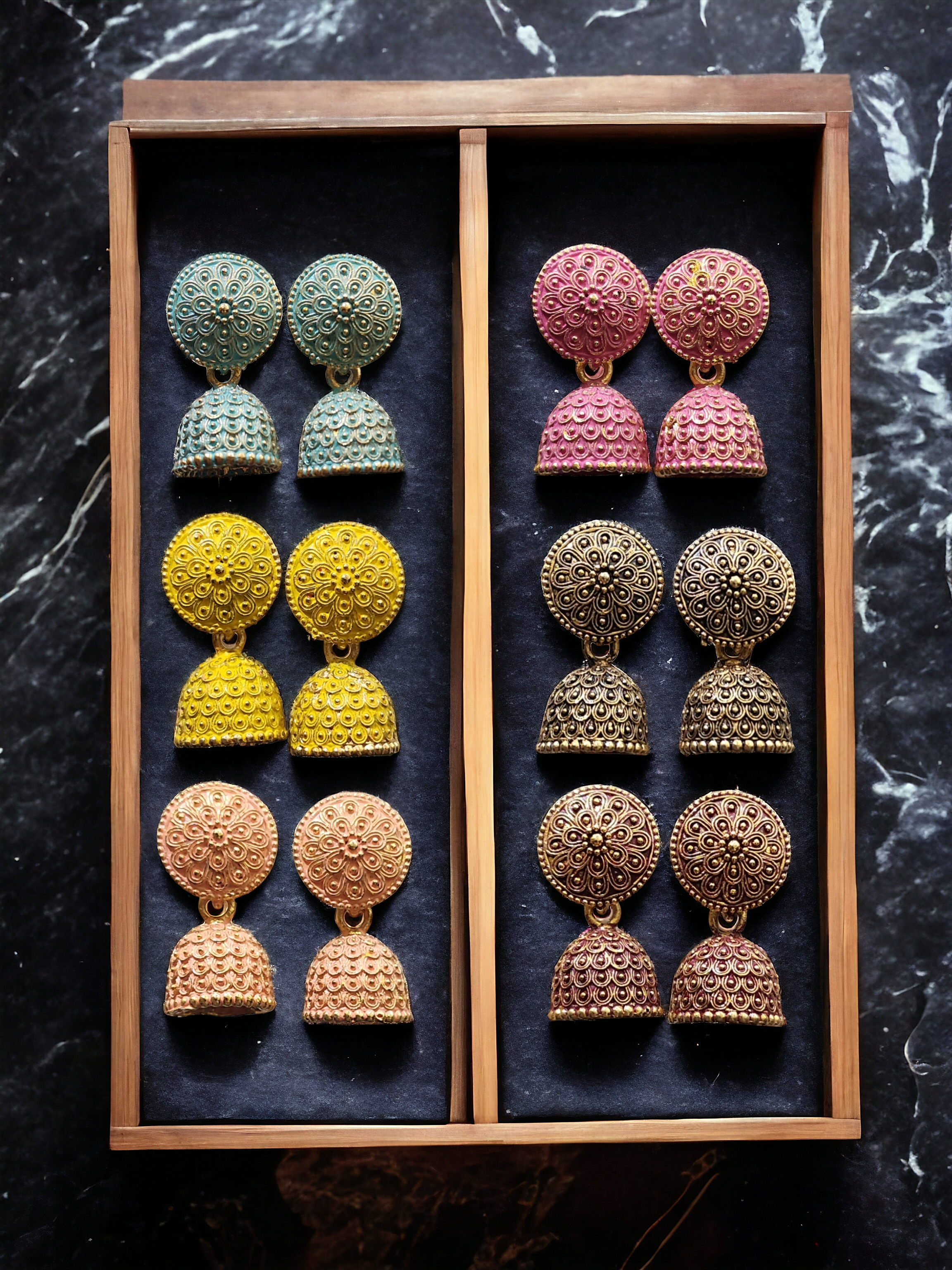 6 Pair Colorfull Small Jhumki Earrings for Women.