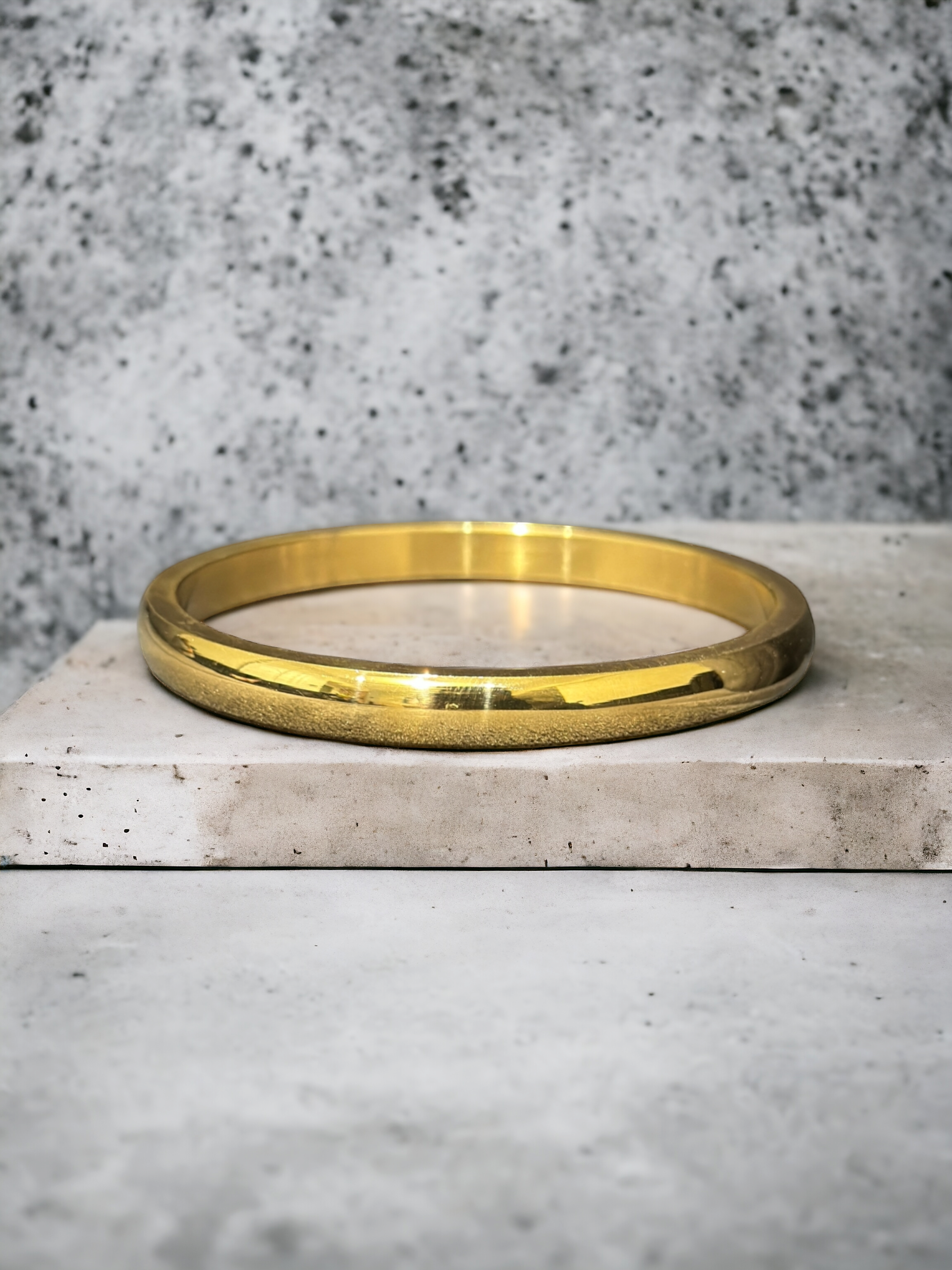 24K Vermeil Gold Platted Stainless Steel Anti-Tarnish Sardar Kada Bracelets for Boys and Men.