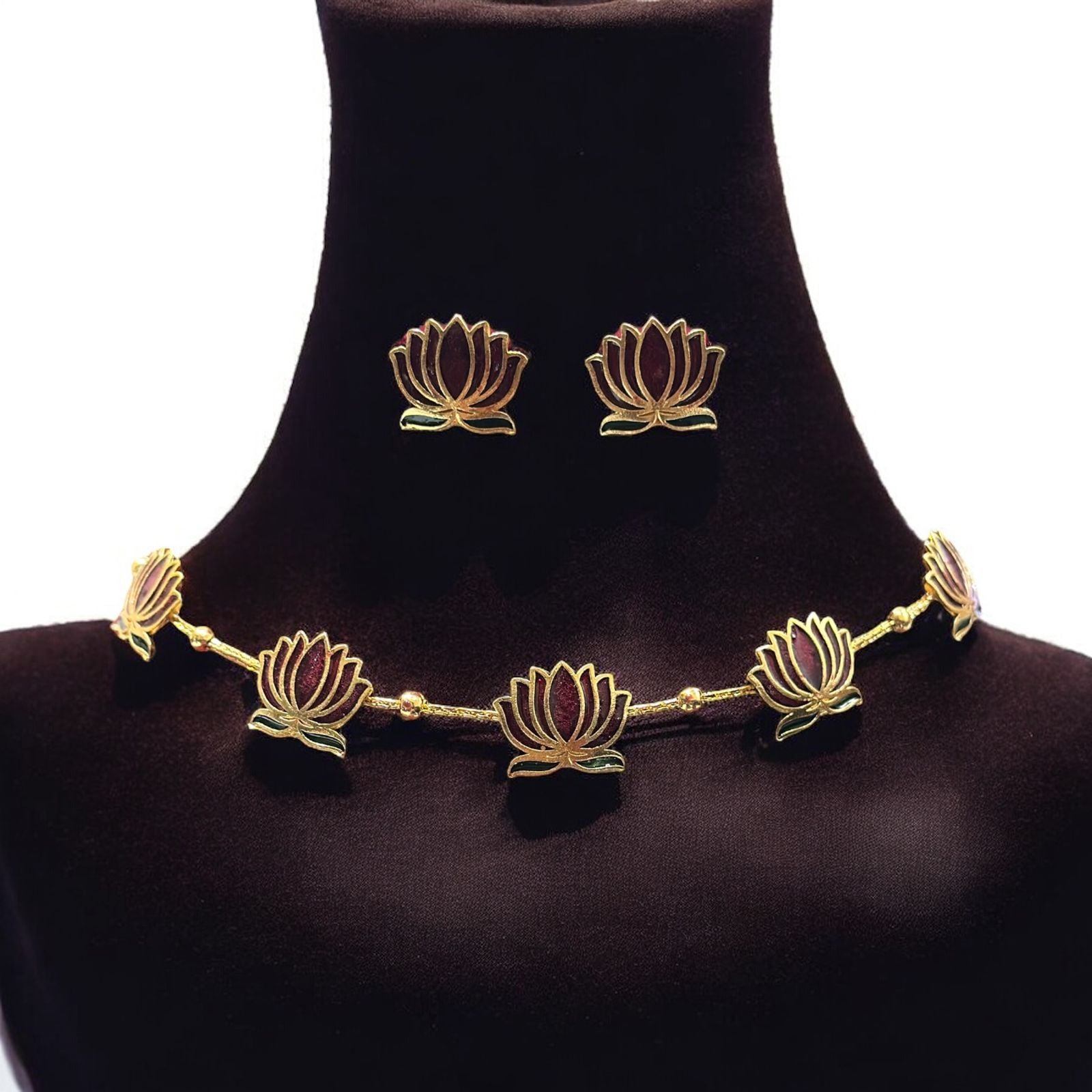 Pack of 6 Lotus necklace for women and girls