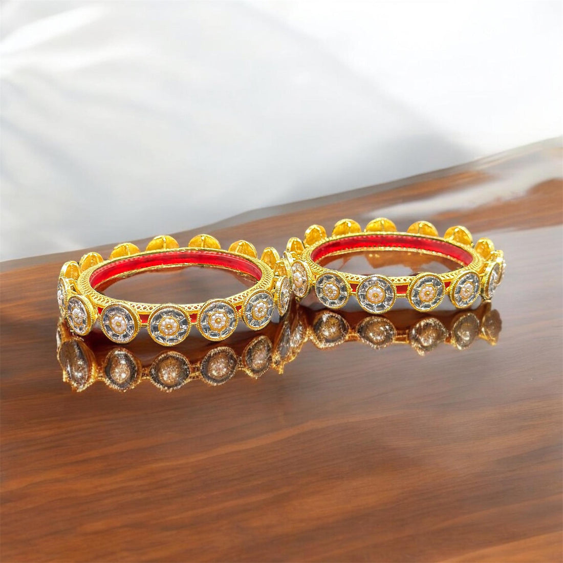 Kundan Bangle set for Women.