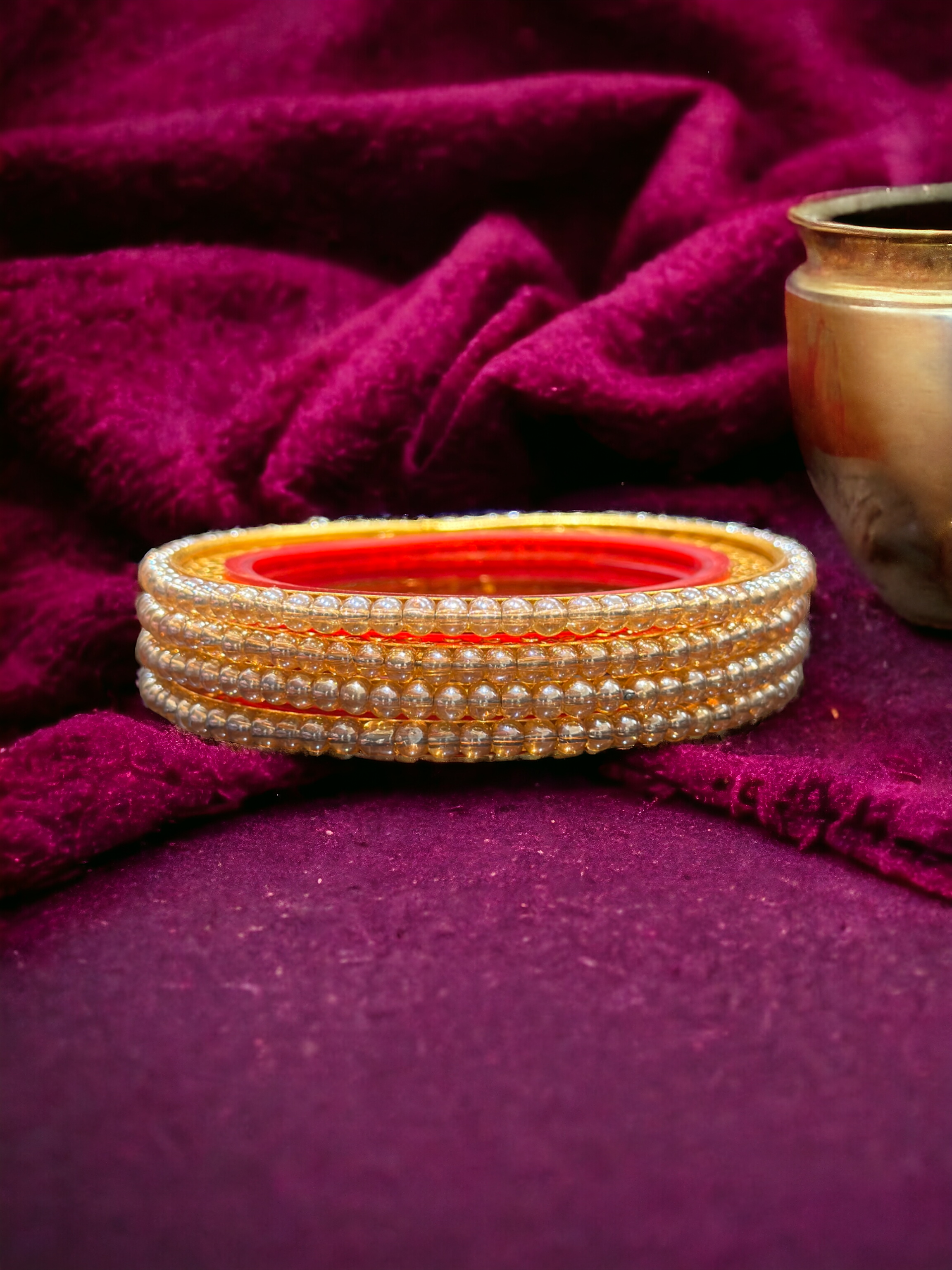 Diamond Studded Bangle set for Women