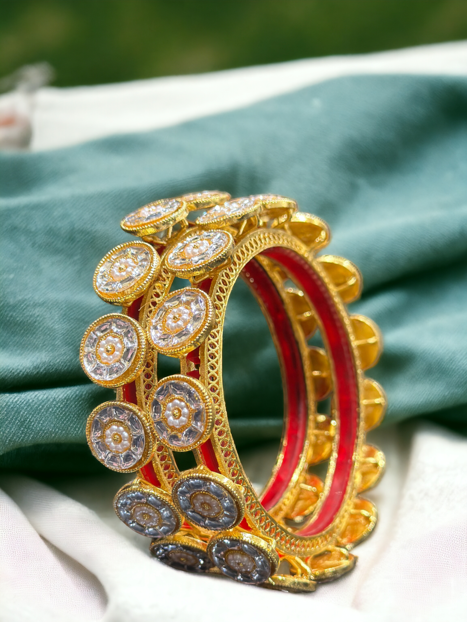 Kundan Bangle set for Women.