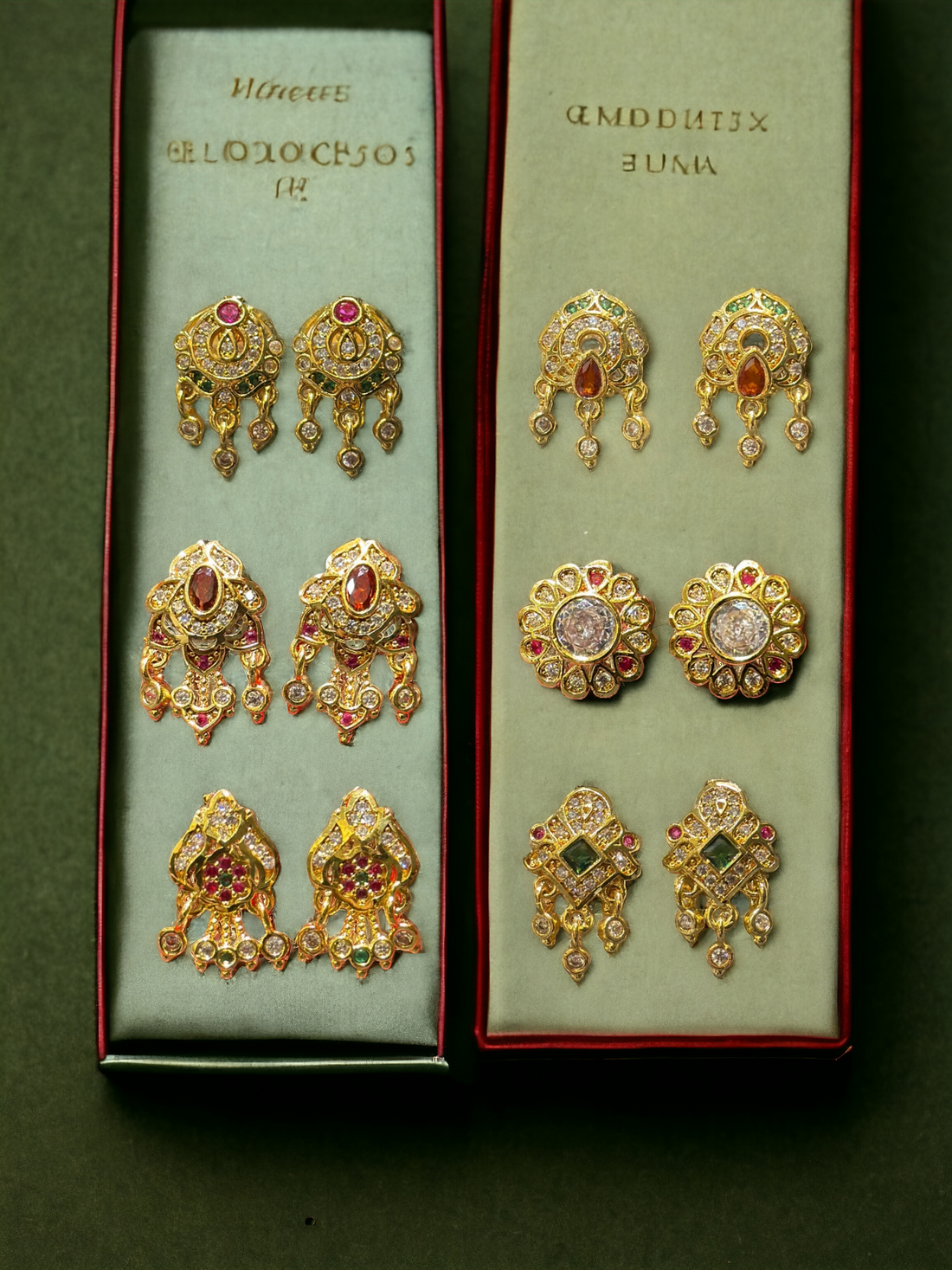 24K Guarnteed Micro Gold Platted (1 Gram) American Diamond Stud Earrings for Women.