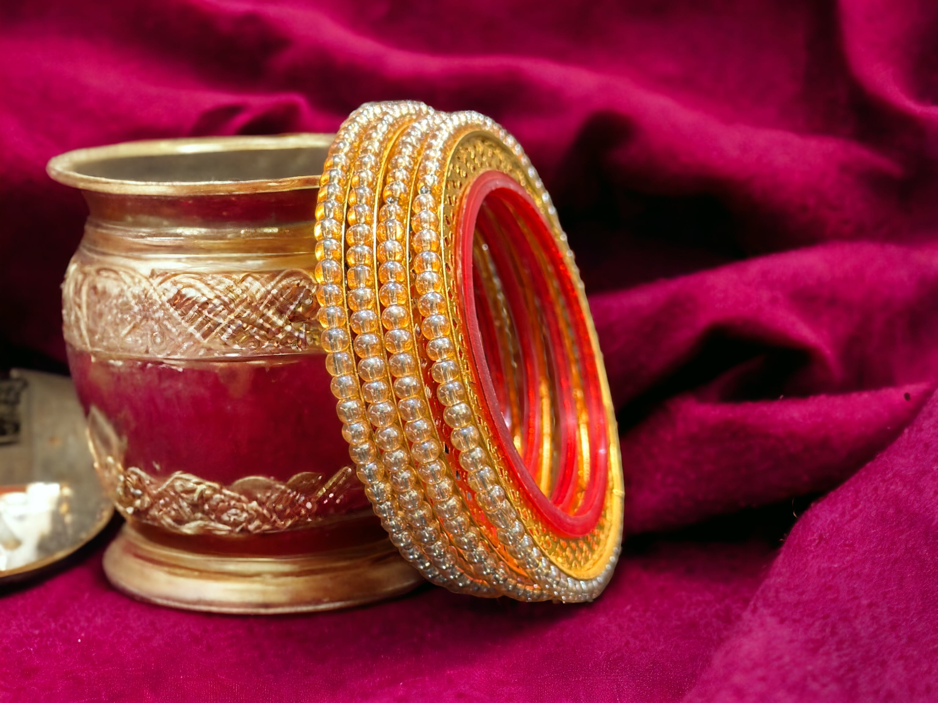 Diamond Studded Bangle set for Women