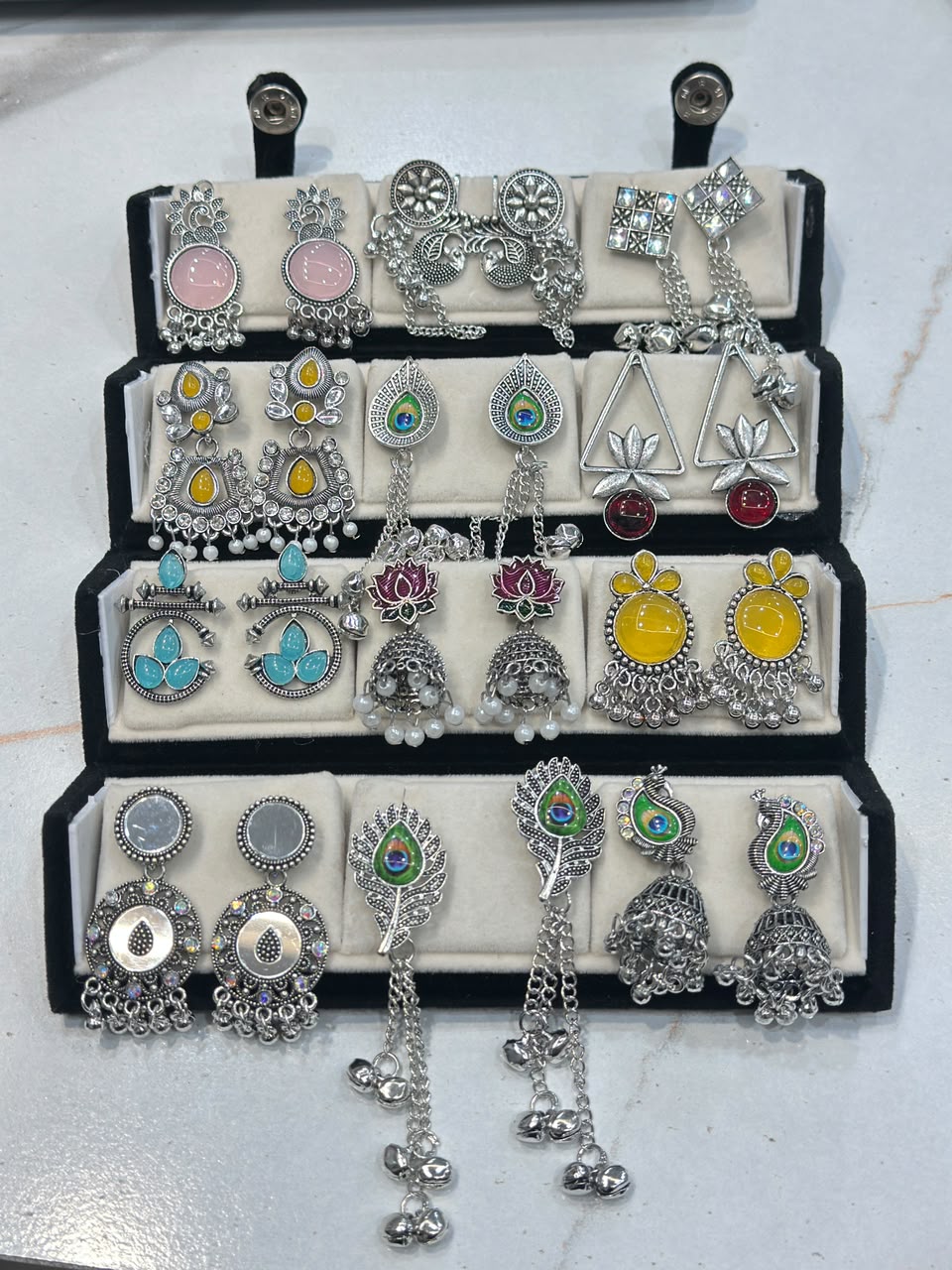 Oxidized Silver Earrings Combo for Women