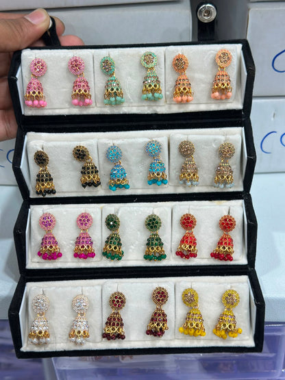 Traditional Gold Plated Jhumka Earrings for Women