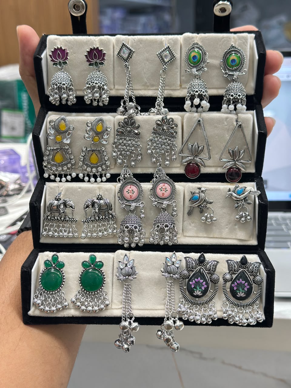 Oxidized Silver Earrings Combo for Women