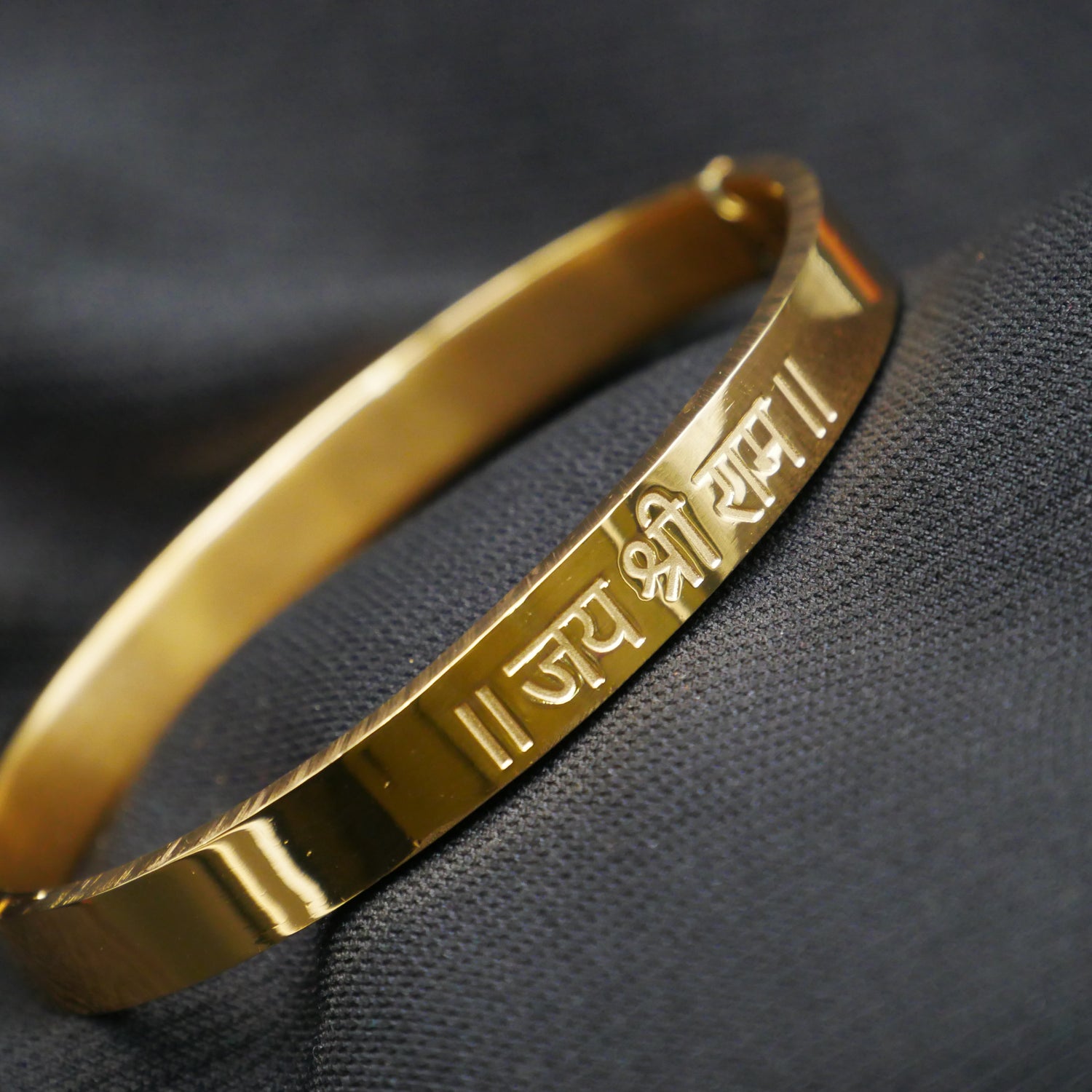 24K Vermeil Gold Platted Stainless Steel Anti-Tarnish Kada Bracelets for Boys and Men.