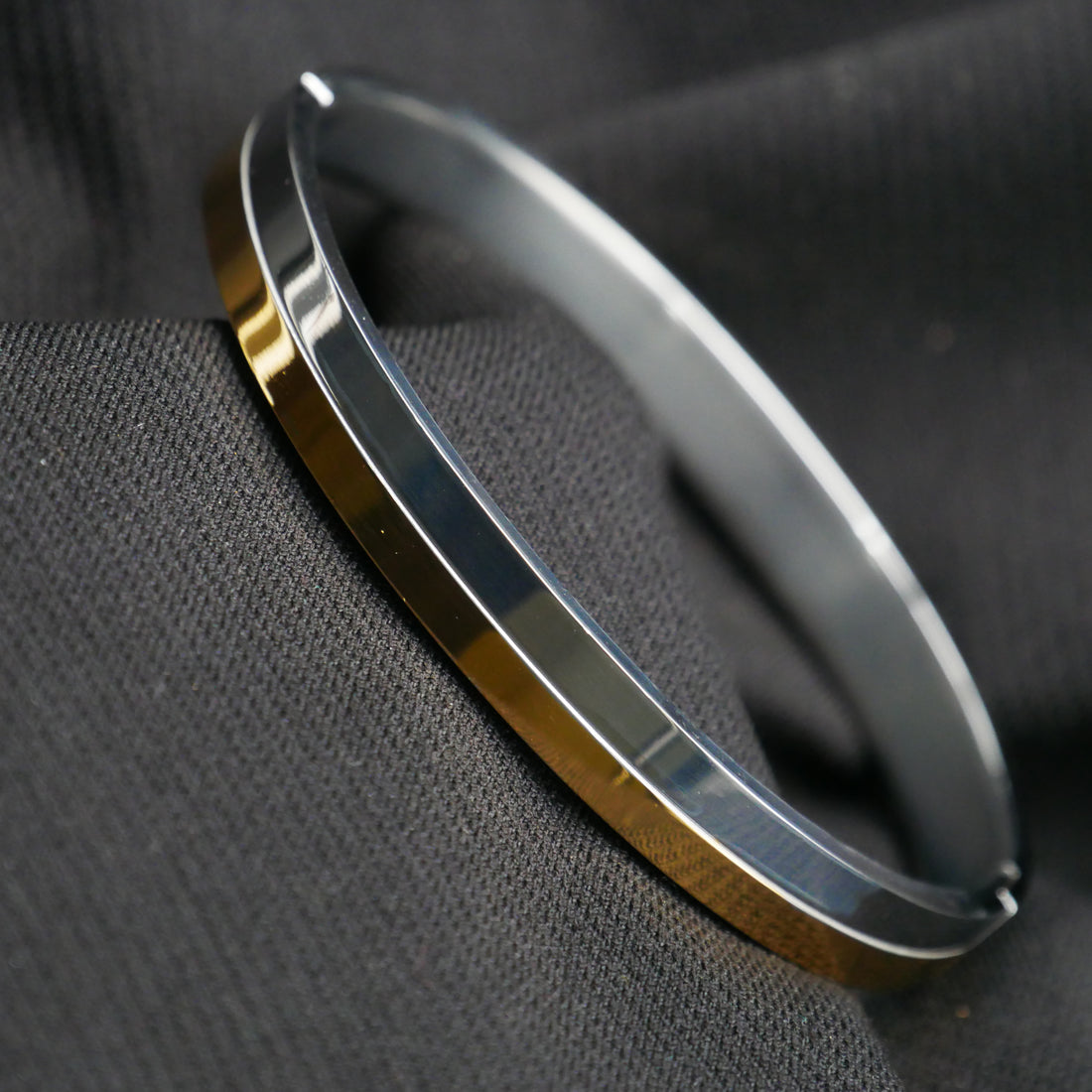 24K Vermeil Gold Platted Stainless Steel Anti-Tarnish Kada for Boys and Men.