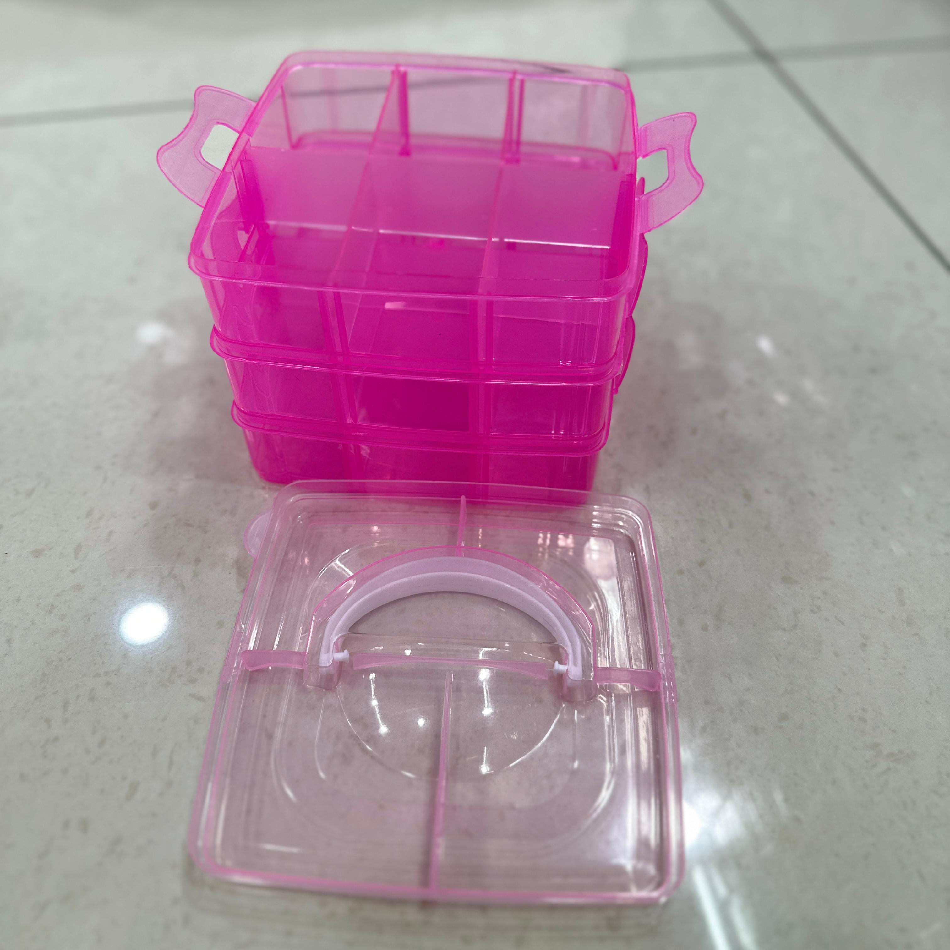 18 Layered Pink Color Jewellery Box / Multipurpose Use Box.