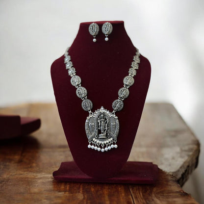 Shree ram silver necklace for women