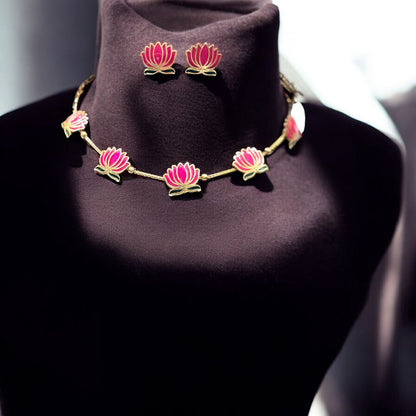 Pack of 6 Lotus necklace for women and girls