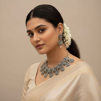 Lakshmiji choker Silver for women