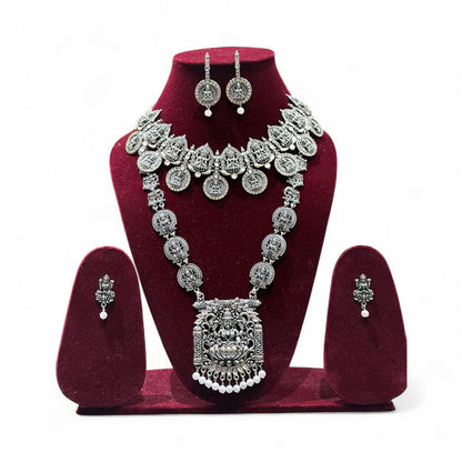 Bridal silver laksmiji necklace for women