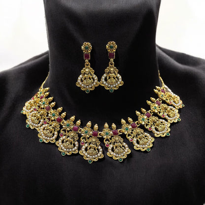 necklace and earings moti combos for women