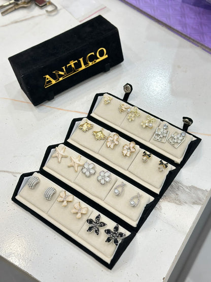 Premium 12 Pairs Stylish Earrings Set for Women | Trendy Fashion Jewellery Collection