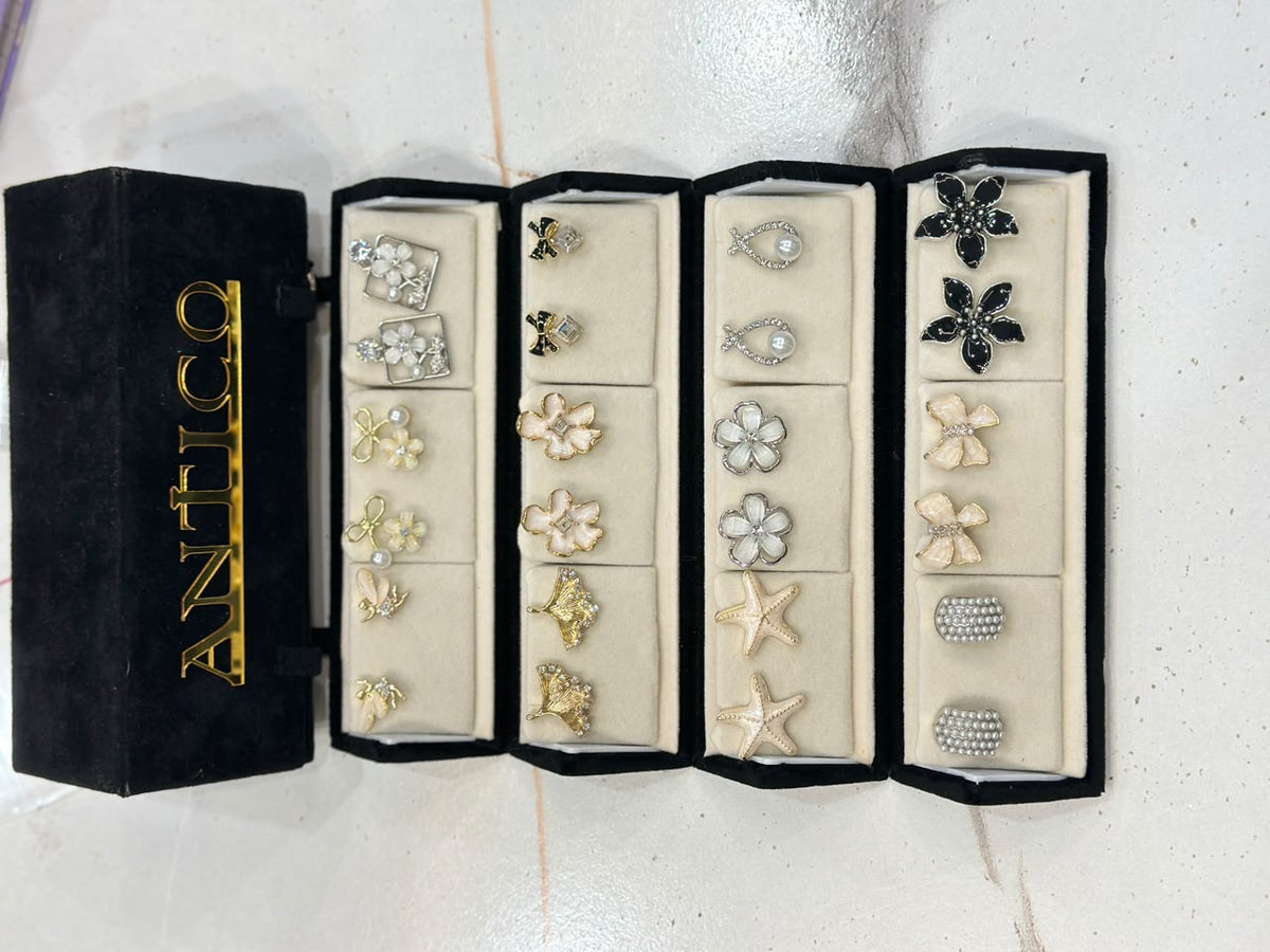 Premium 12 Pairs Stylish Earrings Set for Women | Trendy Fashion Jewellery Collection
