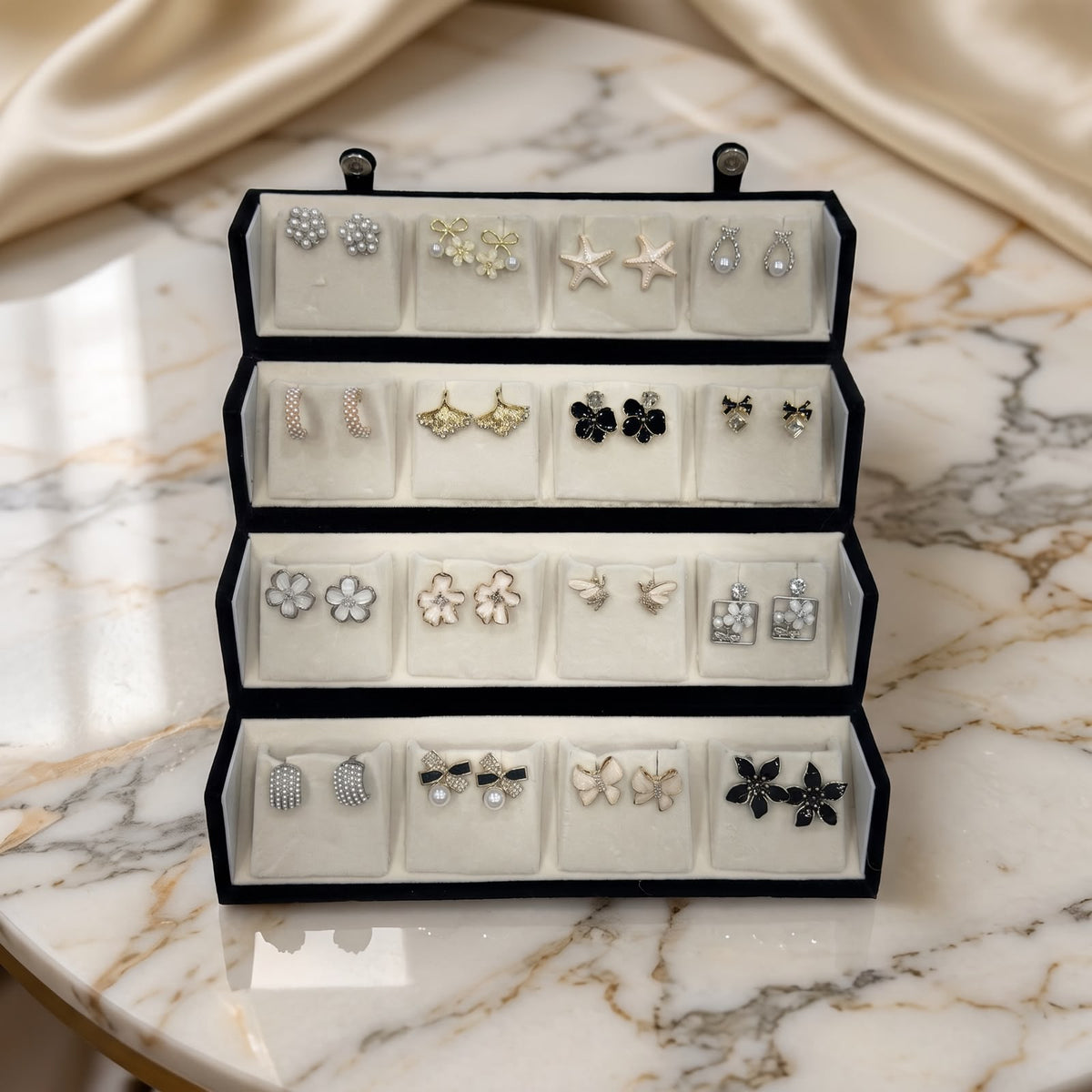 Premium 16 Pairs Earrings Set for Women | Trendy Floral, Pearl &amp; Bow Fashion Jewellery Collection